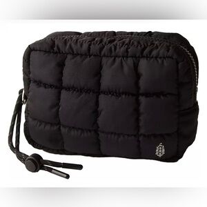 FP movement Black Essentials Quilted Nylon Waterproof Cosmetic Bag